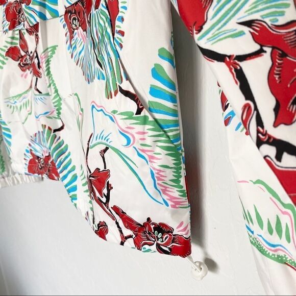 NWT Levi’s White Floral Wind Breaker Jacket S - Picture 6 of 11